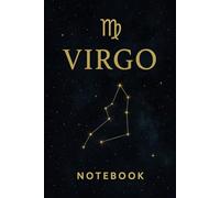 Virgo Journal: Zodiac Notebook | Astrology Constellation Cover | 120 Page Lined Notebook: A simple lined notebook featuring the Virgo zodiac sign and constellation design.