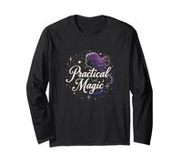 Virgo Practical Magic Starry Night - Zodiaco da Donna Maglia a Manica, Unisex per Adulti, Nero, S