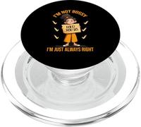 Virgo Zodiac Im Not Bossy Im Just Always Right PopSockets PopGrip per MagSafe