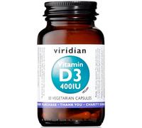 Viridian Integratore Viridian Vitamin D3 400 UI vegan, 30 capsule