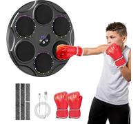 viriech Music Boxing Machine Adulto, 2025 Nuova Macchina di Pugilato A Parete Intelligente, 9 modalità, Bersaglio Boxe Musica con Guanti da Boxe, Musicboxing Bluetooth per Bambini Allenamento Casa