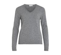 VIRIL V-Neck L/S Knit Top - Noos, Melange Grigio Medio, L