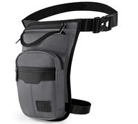 Virklyee Borsa da Gamba Marsupio Moto Multifunzionale Nylon Drop Leg Marsupio, Anti Splash Resistente, 3 Metodi di Trasporto, Tattica, Militare, Escursionismo, Ciclismo, Alpinismo(#326-Grigio)
