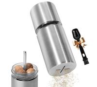 Virklyee Macina noce moscata Macina per noce moscata Macinino per noce moscata per spezie fresche,azionato manualmente,Adatto per cucine di ristoranti,Facile da pulire(Argento)