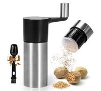 Virklyee Macina noce moscata moscato Macinino per spezie fresche, Adatto per cucine di ristoranti, Facile da pulire (Nero)