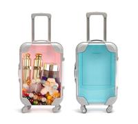 virkwuy 2 Pezzi Valigia da Viaggio in Miniatura, Piccola Valigia, Mini Valigetta Multifunzionale, Valigia in Miniatura Media, per Regali di Viaggio, Adatta per Riporre Monete, Ciglia Finte