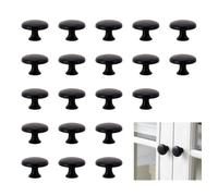 virkwuy 20 Pezzi Pomelli per Mobili Nera, Pomelli Cucina Neri, Pomelli per Cassetti, per L'apertura e la Chiusura e la Decorazione di Ante di Armadi e Cassetti, Adatti per Armadi e Cabine Armadio