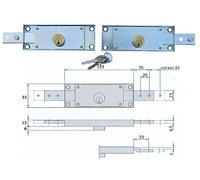 Viro Serratura per serranda Serie 8230 - Coppia DX+SX con chiave a profilo cilindro tondo