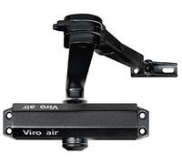 Viro - Air, Chiudiporta Automatico, Per Porte max. Largh. 110 cm Peso 85 kg | Braccio in Acciaio con Lunghezza e Arresto Regolabile, Multiforza, Colore Nero