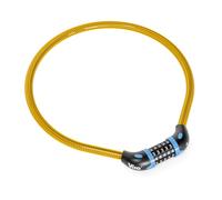 Viro | Capri, Lucchetto per Bici con Cavi Intrecciati in Acciaio, 15mm x 80cm, Giallo