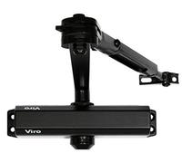 Viro | Chiudiporta, Braccio in Acciaio con Lunghezza e Arresto Regolabile, Multiforza, Colore Nero, Per Porte max. Largh. 110 cm Peso 85 kg