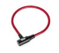 Viro - Elba, Lucchetto per Bici con Cavi, 12mm x 45cm, Rosso