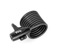 Viro - Hawaii, Lucchetto per Bici con Cavi, 8mm x 180cm, Nero