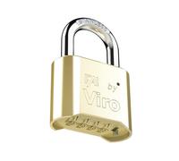 Viro | Lucchetto a Combinazione Variabile con 4 Combinatori, Base 52mm, Ottone Massiccio