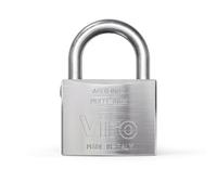 Viro - Mare, Lucchetto, Base in Ottone 30 mm | Resistente alla Corrosione, Arco in Acciaio Inox, Chiusura a Scatto