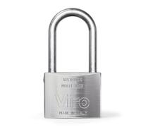 Viro - Mare, Lucchetto, Base in Ottone 50 mm | Resistente alla Corrosione, Arco Lungo in Acciaio Inox, Chiusura a Scatto