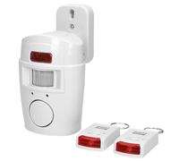 Virone AS-1 Rilevatore di movimento con funzione di allarme Mini allarme wireless con sirena incorporata, funziona a batteria, 2 telecomandi