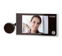 VIRONE DV-1 Spioncino Elettronico Lcd 3,5" Obiettivo Grandangolare Funzionamento A Batteria Argento