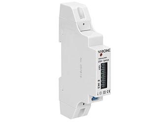 Virone EM-2 Contatore Energia Elettrica Monofase 40A Uscita ad Impulsi 1 Modulo DIN TH-35mm
