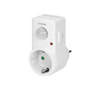 VIRONE MS-1(GS) Rilevatore di Movimento a Presa 120° - IP20-280W - Versione Schuko (Tipo F)