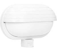 Virone MUSAM E27 Lampada da Esterno con Sensore di Movimento - Fino a 60W - IP44 - Impermeabile (lampadina Acquistata Separatamente) (Bianco)
