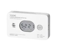 Virone Rilevatore di Monossido di Carbonio Certificato a Batteria Display LCD Lettura di Temperatura e Umidità Allarme 85dB Certificato TÜV