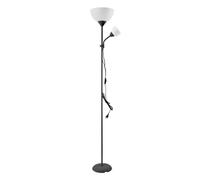 Virone URLAR Piantana Lampada da Terra 175 cm E27 max.25W + E14 max.40W (Nero)
