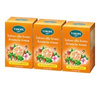 VIROPA Arancia Rossa BIO con 10 Vitamine - Tisana Funzionale Agrumata - 3 Confezioni da 15 Filtri - Infuso Biologico Senza Caffeina - Gusto Dolce e Vitaminico - Made in Alto Adige