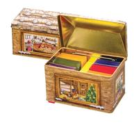 Viropa - Box in Latta BAITA DI NATALE - Cofanetto regalo con 30 bustino filtro - 5 per tipo per 6 gusti di tisane ai frutti e tisane funzionali