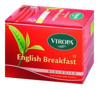 VIROPA English Breakfast Bio Tè Nero, 15 Bustine, Miscela Biologica di Tè Ceylon e Assam, Gusto Forte e Intenso, Senza Glutine