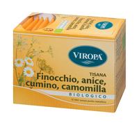 Viropa Finocchio Cumino Anice Camomilla Tisana Biologica 15 Filtri