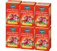 VIROPA Fragola di Bosco BIO - Tisana Fruttata con Fragola, Rosa Canina e Ibisco - 6 Confezioni da 15 Filtri - Infuso Naturale Biologico e Gluten Free - Ideale per Adulti e Bambini - Made in Italy