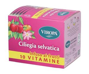 Viropa Infuso alla Frutta 10 Vitamine Ciliegia Selvatica Bustine 15 pz