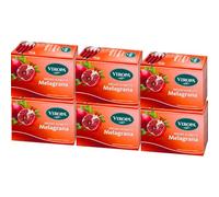 VIROPA Melagrana - Infuso alla Melagrana con Carcadè, Mela e Scorze di Arancia - 6 Confezioni da 15 Filtri - Tisana ai Frutti Dissetante e Naturale - Gluten Free - Prodotto in Alto Adige
