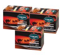 VIROPA Rooibos BIO - Tisana Africana Naturale e Biologica - 3 Confezioni da 15 Filtri - Infuso Dolce e Leggero, Senza Caffeina - Gluten Free - Prodotto in Italia
