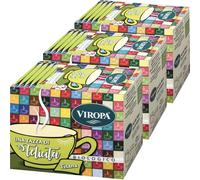 VIRÒPA Tisana Biologica "Una Tazza di Felicità" - 15 Filtri - Miscela con Menta Piperita, Camomilla e Rosmarino, Dolcificata con Miele e Stevia (3 Confezioni)