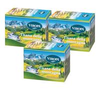 VIROPA Tisana della Montagna BIO - Infuso Erboristico Rilassante e Digestivo - 3 Confezioni da 15 Filtri - 100% Naturale e Biologico - Con Menta, Salvia, Achillea - Made in Alto Adige