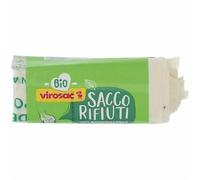 VIROSAC 15 SACCHI RIFIUTI 100% BIODEGRADABILE E COMPOSTABILE 45x60 CON BRETELLE