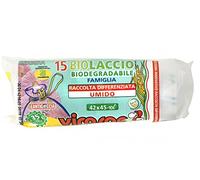 VIROSAC 6063200 Rotolo 15 Sacchi Bioradabili, 42 X 45 Cm