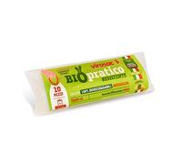 Virosac - Biopratico - sacchetti per rifiuti biodegradabili 50x60cm, con maniglie estraibili, 10 pezzi per rotolo.
