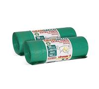VIROSAC - Gransacco - sacchi antiforo con maniglie estraibili, ideali per giardinaggio, 80x115cm, 10 Pezzi Per Rotolo, Kit da 2 Rotoli.