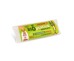 Virosac - Sacchetti biodegradabili 50x60, Con Maniglie, 10 pezzi per rotolo Estraibili,