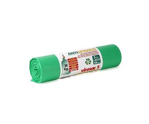 Virosac Sacchi XXL ultraresistenti, Plastica antispigolo, Verde, 85x110 cm, 5 pezzi per rotolo
