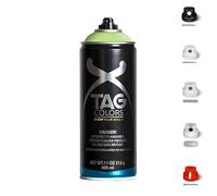 VIRSUS 1 Bomboletta Spray Vernice Acrilica per GRAFFITI Verde A021 da 400ml + 5 testine per tratti precisi e spessi, finitura opaca, per street artists murales (RADIANT GREEN)
