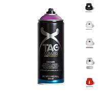 VIRSUS 1 Bomboletta Spray Vernice Acrilica per GRAFFITI Viola A055 da 400ml + 5 testine per tratti precisi e spessi, finitura opaca coprente, per street artists murales (PULSAR VIOLET)
