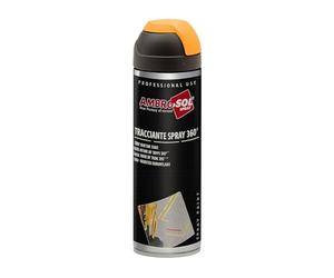 VIRSUS 1 Bomboletta Vernice spray Tracciante Maker da 500ml con valvola a 360° per Uso Professionale e Domestico, per Asfalti, Muri e Legno, Essiccazione Rapida (arancio fluorescente)