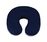 VIRSUS 1 Cuscino per il collo da viaggio in memory foam ortopedico, ideale per la cervicale, comodo e morbido relax in auto treno aereo Vari Colori (Blu)