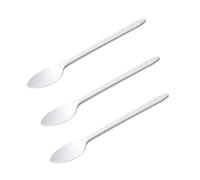 Virsus 1 Kg di Cucchiai Granita di colore BIANCO, lunghezza 14 cm, Biodegradabile e compostabile, cucchiai bio per dessert, dolci, yogurt, pappe, gelateria