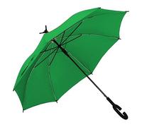 VIRSUS 1 Ombrello lungo salvagoccia 170 che non bagna con bicchiere custodia nero trasparente, manico a C tasto automatico (Verde)