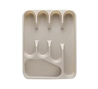 VIRSUS 1 Portaposate, dimensioni 33,5x26,5x4,5 cm, vassoio per posate e utensili, porta posate da cassetto cucina 5 comodi e pratici scomparti Vari Colori (Beige) - C